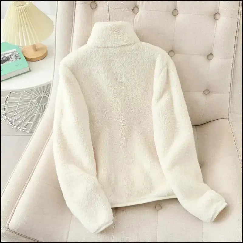 ’Women’s Winter Fleece Coat – Ultra-Warm Double-Sided Coral & Polar Jacket for Cozy Style!’ - Women’s winter