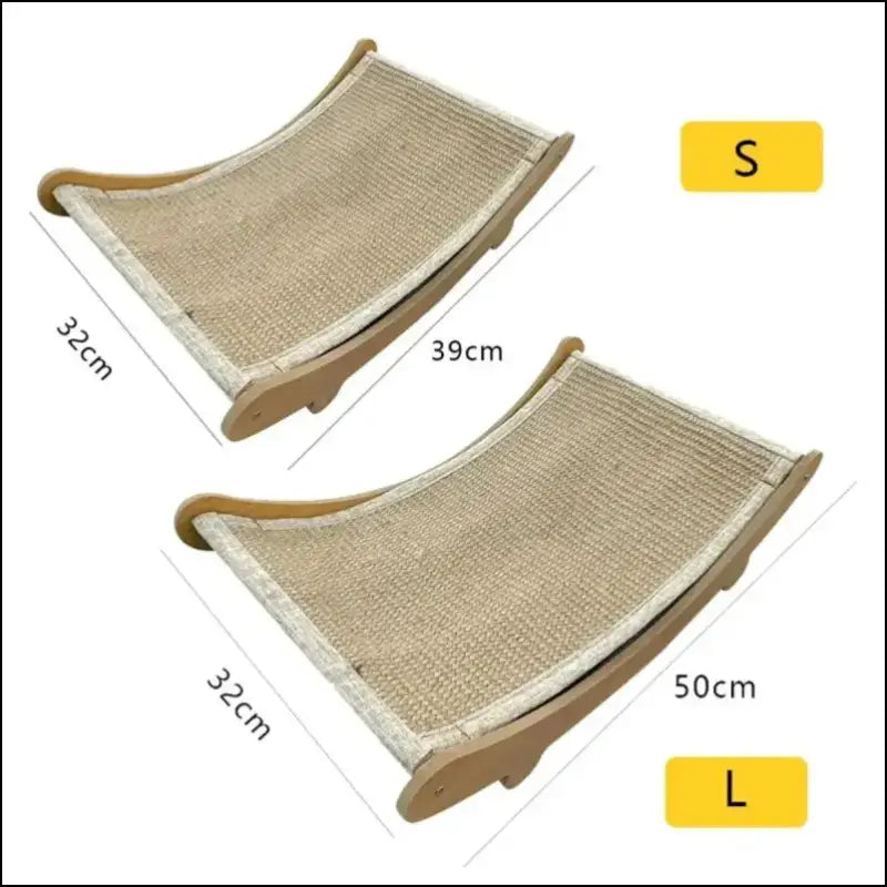 Wooden Cat Scratching Pad & Bed - Multifunctional Scratch Board Detachable Wear-Resistant Kitten Grinding Toy Sleeping
