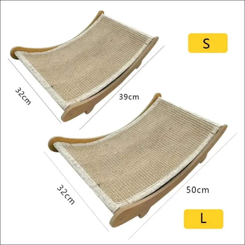 Wooden Cat Scratching Pad & Bed - Multifunctional Scratch Board Detachable Wear-Resistant Kitten Grinding Toy Sleeping