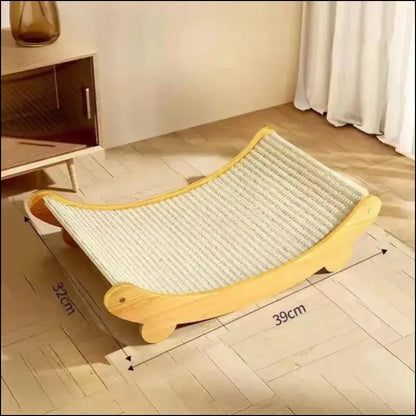 Wooden Cat Scratching Pad & Bed - Multifunctional Scratch Board Detachable Wear-Resistant Kitten Grinding Toy Sleeping