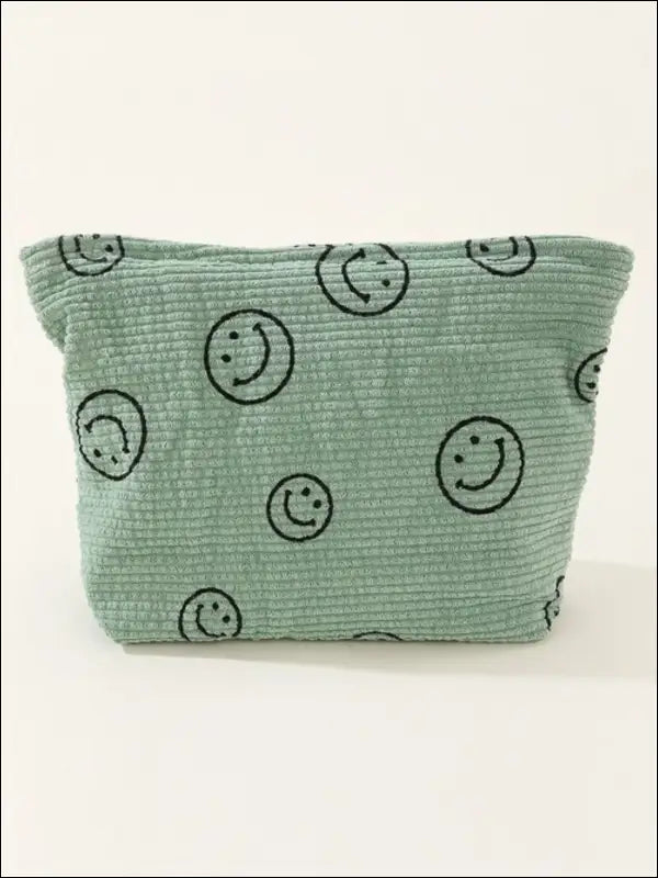 Zenana Corduroy Smile Clutch Bag - Gum Leaf / One Size