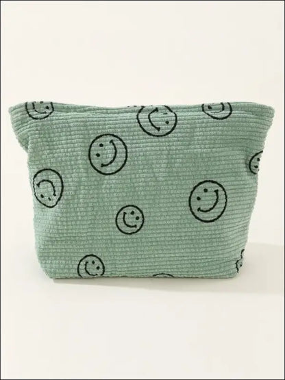 Zenana Corduroy Smile Clutch Bag - Gum Leaf / One Size