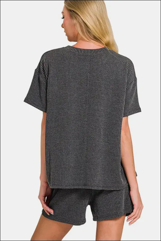 Zenana Half Snap Long Sleeve Hoodie with Kangaroo Pocket - Brushed Hacci Drop Shoulder Cropped
